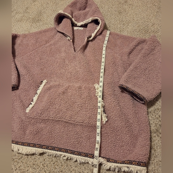 Natural Life Oversized Fleece Blanket Hoodie Sweatshirt Kangaroo Pocket Pink - Picture 6 of 10